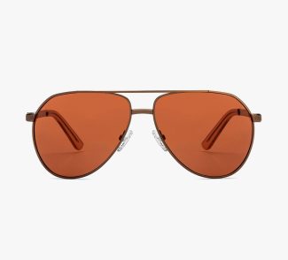 Copper Brown Full Rim Aviator Vincent Sunglass